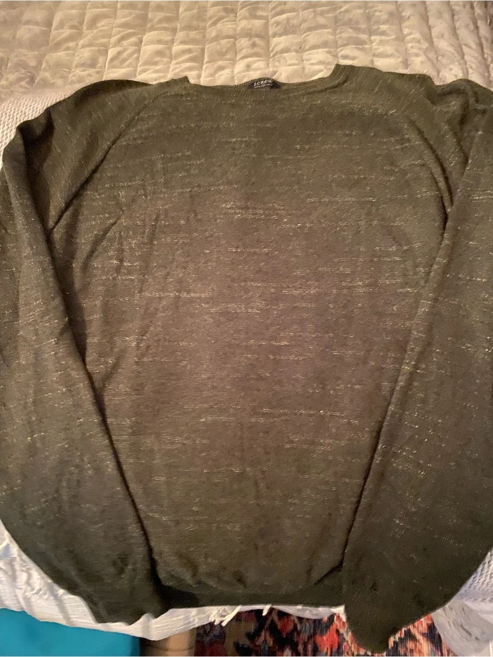 J. Crew Olive Crewneck Sweater